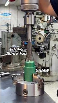 Power Tapping 1-1/4-5 Acme #abom79 #powertap #machineshop #flexarm #manualmachining