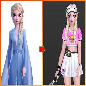 877K views · 17K reactions | Elsa Sporty Girl - Princesses Glow Up | ER Bows | Facebook