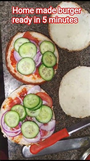 veg 🍔 burger|5 minutes recipes#burgers#snacks#eveningvibes#yt#recipe#indianfood#feedshorts