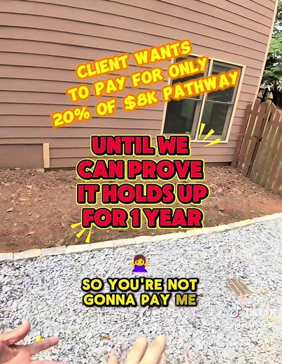 No way I’m waiting 1 year to get paid #hardscaping #landscaping | hardscaping