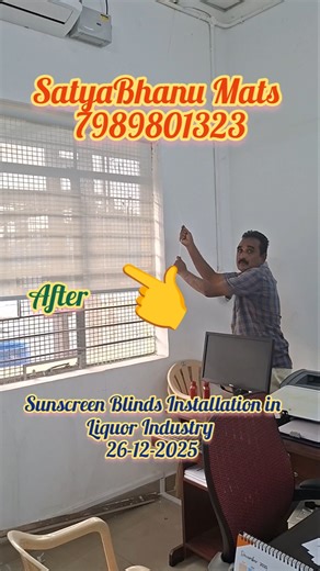 Sunscreen Blinds Installation in Liquor Industry #creativeblinds #interiordesign #installation