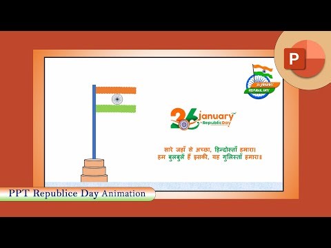 PowerPoint में Republic Day Animation कैसे बनाएं | 26 January PPT Flag Animation Tutorial
