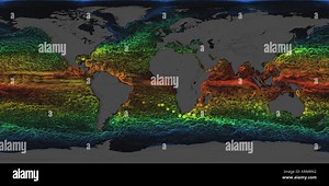 Global Sea Surface Currents and Temperature (hd video) (7003570387 Stock Photo - Alamy