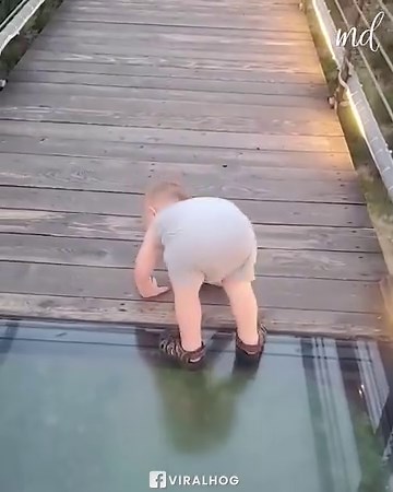 495K views · 3.3K reactions | Little boy is so scared to walk over the glass bridge! | MetDaan DIY | Facebook