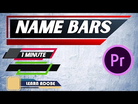 How to Add Name Bar Titles in Premiere Pro 2023 QUICK WAY | Premiere Pro Tutorials