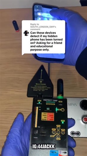 @44jackk on Instagram: "This video demonstrates how a mobile phone signal can be detected using an RF detector or spectrum analyzer, illustrating the general principles of how signals can be used to infer the presence of real-world devices. #smartphone #radio #cellphone #security #learn"