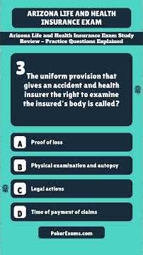 Arizona Life and Health Insurance Exam Study Review – Practice Test