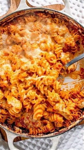 🍝 Cheesy Chicken Pasta Bake 🔥 | Ultra Creamy & Loaded Comfort Food!