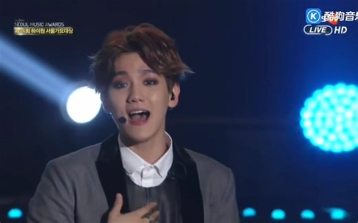 【EXO】《Lucky》2015 第24届首尔歌谣大赏 现场版LIVE。