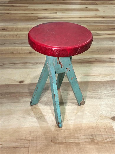 Antique Wooden Milking Stool | Primitive Footstool | Farmhouse Furniture - Etsy