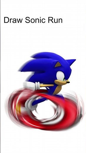 Draw Sonic Running ! #drawing #sonicthehedgehog