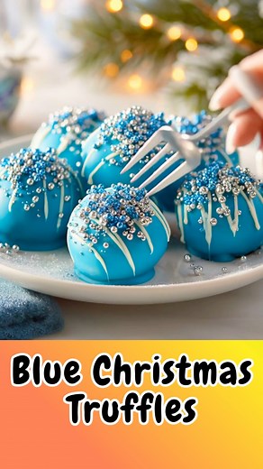 Blue Christmas Truffles : Rich, Creamy & Elegantly Festive - White Chocolate Blue Truffles for a Winter Wonderland Treat! | Tasty Gastronomic