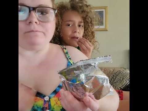 Let's try these fruity pebbles, candy coated chewy bites