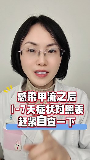 感染甲流之后1-7天症状对照表，赶紧自查一下