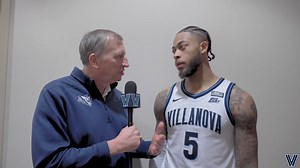 🎥 🎤 Steve Pinone caught up with Justin Moore following the win over DePaul #LetsMarchNova | Villanova Basketball
