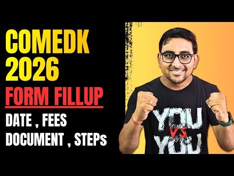 Comedk 2026 Application Form fillup Step By Step | Documents , Fees , Pattern , Exam date | JEE MAIN