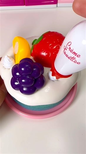 Making a Mini Fruit Cake 🍓 | Cute Toy Cake