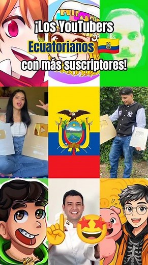 The Ecuadorian YouTubers with the most subscribers! 😲🤩🇪🇨 #shorts #didyouknow #youtubers #ecuador