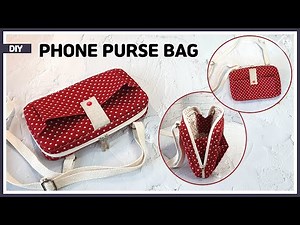 DIY How to make a phone purse bag / crossbody bag / free pattern / sewing tutorial [Tendersmile]