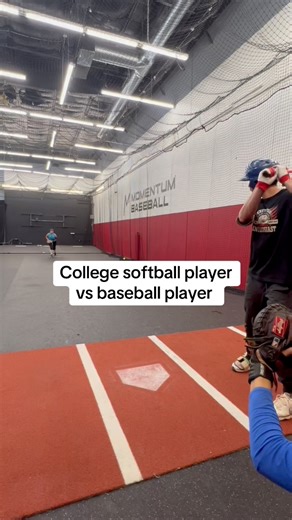 Baseball vs softball matchup! #baseball #baseballlife #softball #reels | austin_shumaker