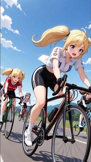 Epic Anime Girl Bicycle Race 🚴‍♀️💨 | Speed, Style & Determination | Anime Racing Action”😎