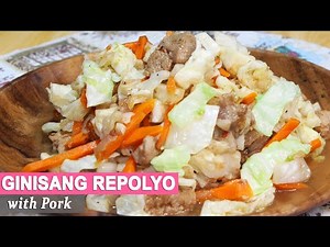 THE BEST GINISANG REPOLYO WITH PORK | SAUTEED CABBAGE | HUNGRY MOM COOKING
