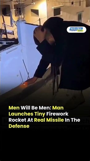 Man Launches Tiny Firework at Massive Object in Sky – Internet Says “Men Will Be Men”