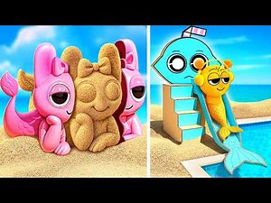 Mini Sprunki Waterpark From Cardboard 🌊🔫 *Awesome Easy Craft Ideas From Cheap Materials*