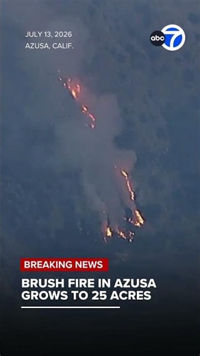 Brush fire in Azusa grows to 25 acres, prompts closure of Highway 39