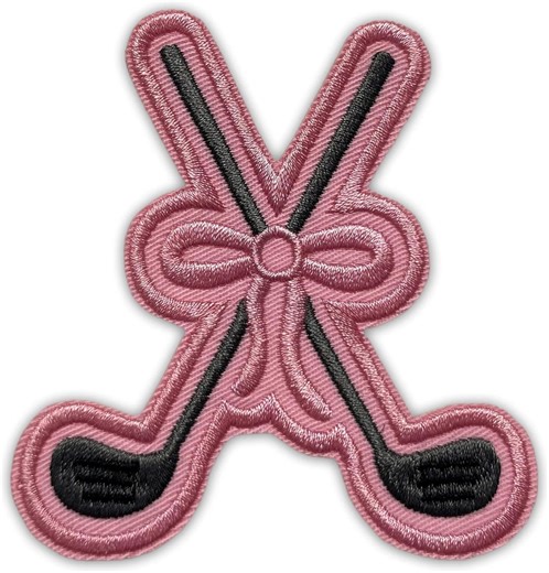 Golf Clubs Pink Bow Embroidered Patch Golf Ball Patch Iron on Applique Cute Golf Patch Gift for Mom Jacket Hat - Etsy