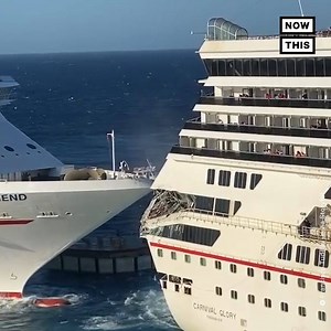 One person was injured after two cruise ships collided during a docking accident — watch the terrifying footage | NowThis
