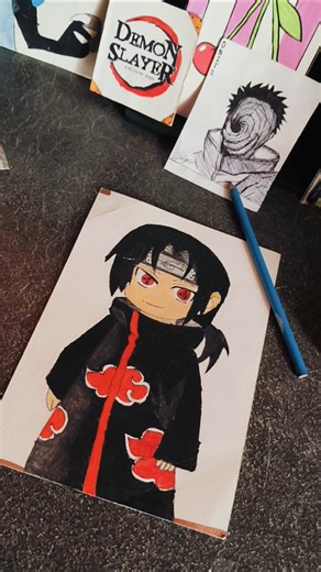 itachi chibi drawing #master_of_all #naruto #art #anime #anime #trending