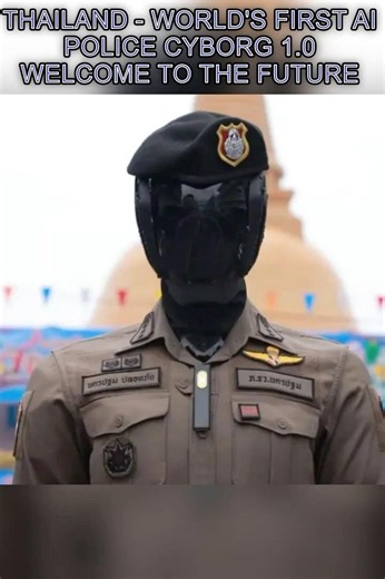 World’s First AI Police Cyborg ! #fyp #foryou #viral #trending #news #thailand #cyborg #police