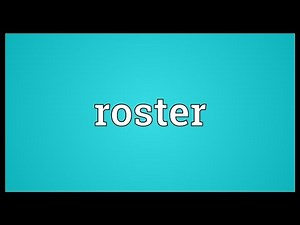 Roster Meaning