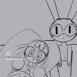 Sooo movie night? 🍿🎥 An Animatic of Funnybunny and Abstragedy💘 enjoying their movie😊…date😏💕 #sketch #funnybunny #tadc #abstragedy
