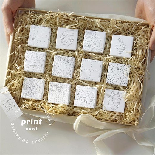 Buy 12 Monthly Challenges: PRINTABLE Card Set - 30 Day Challenge, Daily Prompts, Homemade Gift - the Best Year! Online in India - Etsy