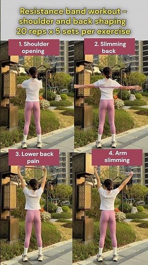 Resistance Band Workout for Slim Back & Sculpted Shoulders | Reduce Back Pain & Tone Arms (20x5)