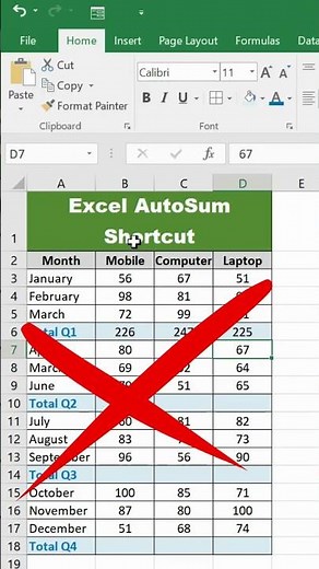 How to Use AutoSum Shortcut in Excel Like a Pro ⚡