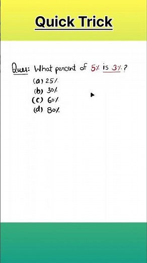 This Percentage trick will shock you! #percentage