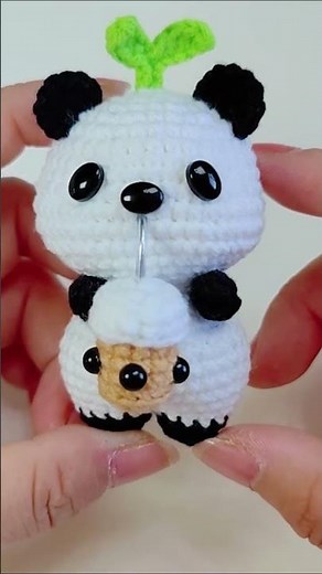 Crochet Panda 🐼 Easy Beginner Tutorial (Full Video on Channel) #crochet #amigurumi #crochettutorial