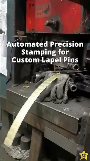 ⚙️ Automated Precision Stamping for Custom Metal Badges #customlapelpins #custombadges #pinbadges