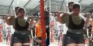 Viral video of woman powerlifter Yashtika Acharya