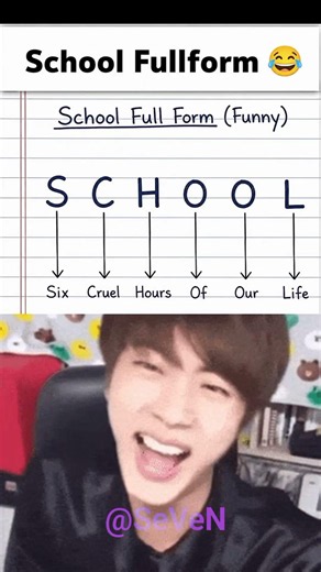 school full form 😂🤣#btsshorts