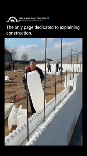 Explaining Construction on Instagram: "This House is Built with Thermocol, Not Bricks 🏠✨ A new building method called Insulated Concrete Forms uses thermocol blocks filled with reinforced concrete to create walls stronger, more durable, and better insulated than traditional brick walls. 📹:- Scenefactory1 (TT) 📹:- BuildBlockICF (YT) 📹:-"