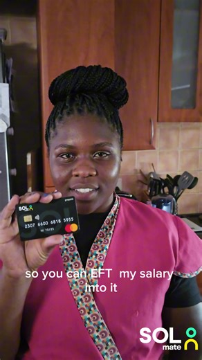 SOLmate Account Debit Card. With just a passport! No proof of address needed, no permit needed. Get your own Account number for your employer. @solmateza #solmate #solmatecard #bankaccount #bankcard #solmatebank #moneytransfer #solmateapp #solmate.co.za