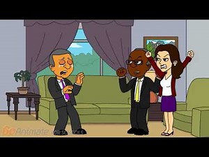 Bongo scares Caillou and Gets Grounded/Punched by the Herman Cain clones