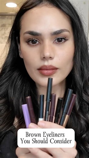 8 Shades of Brown Eyeliners #makeupswatches