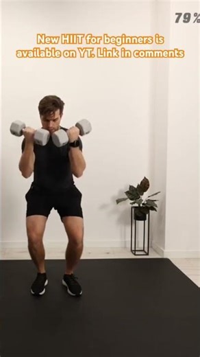 Full body beginner 15 min hiit with dumbbells #hiitformen #motivation #hiitdumbbells #hiitfromhome