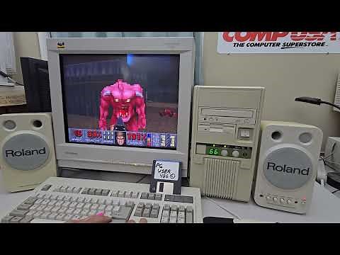 Playing DOOM as it was in the 90s (shareware) on MS-DOS #asmr