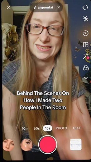 Behind The Scenes Layout Tutorial On How I Made Two Of Myself Appear In The Same Room At The Same Time. #transitions #viral #twins #relatable | Cassie Paulin